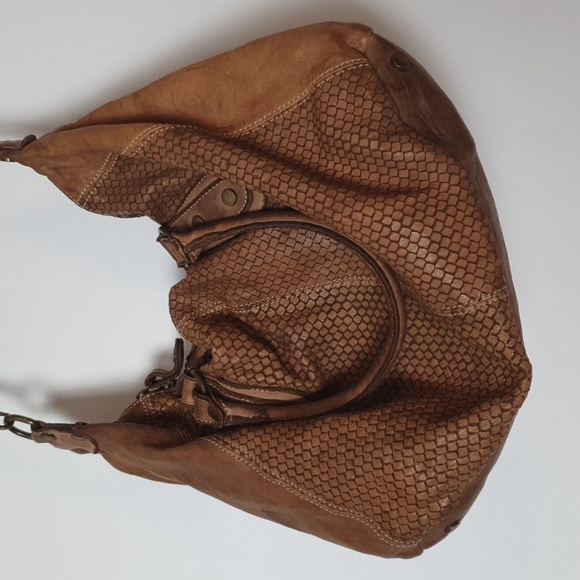 Langellotti Italian Leather Retro Cross Woven  Bag - Picture 1 of 12